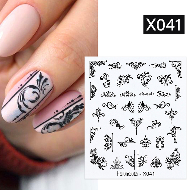 1 Sheet Nail Water Decals Transfer Lavender Spring Flower Leaves Nail Art Stickers Nail Art Manicure DIY