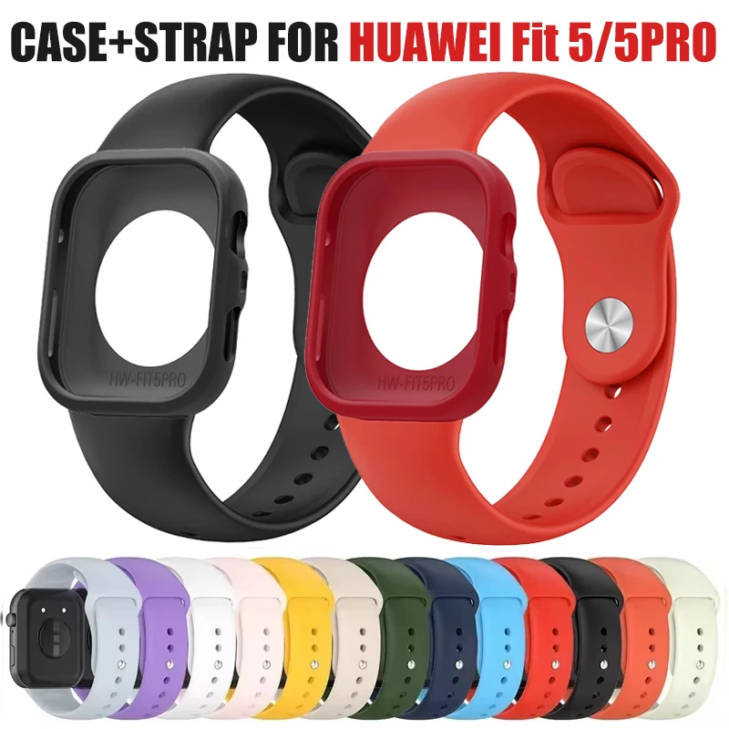 Versatile Shockproof Protective Watch Case with Silicone Strap