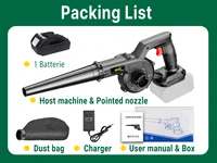 21V 2-In-1 Blower& Suction Air Blower Electric Leaf Blower Brushed Dust Sweeper For Home Garden Pet Hair For Makita 18V Battery 2