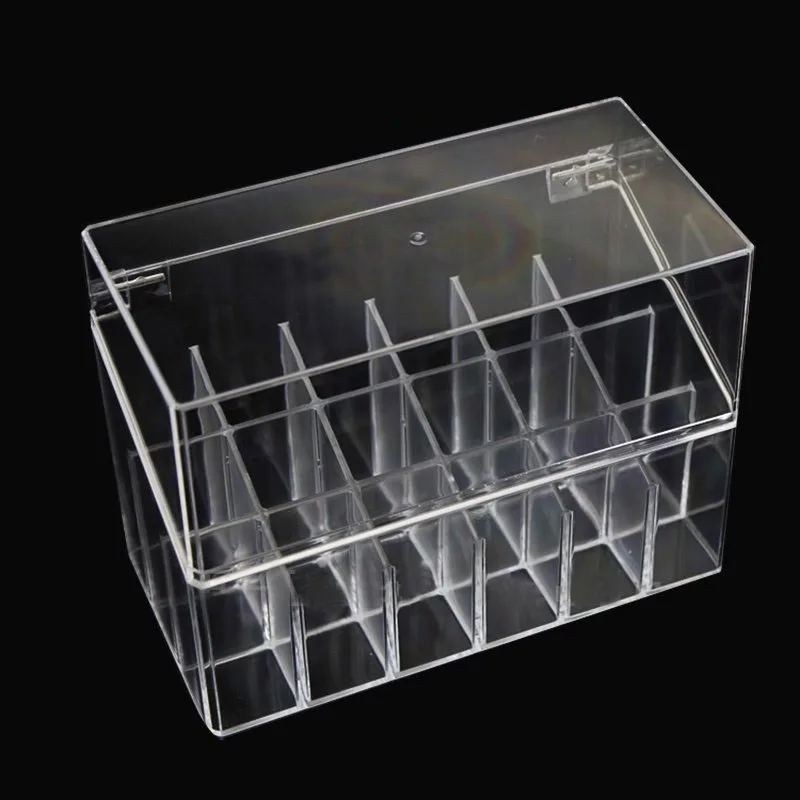 18 Hole Dental Tie Organizer Transparent with Lid Organizer Tool