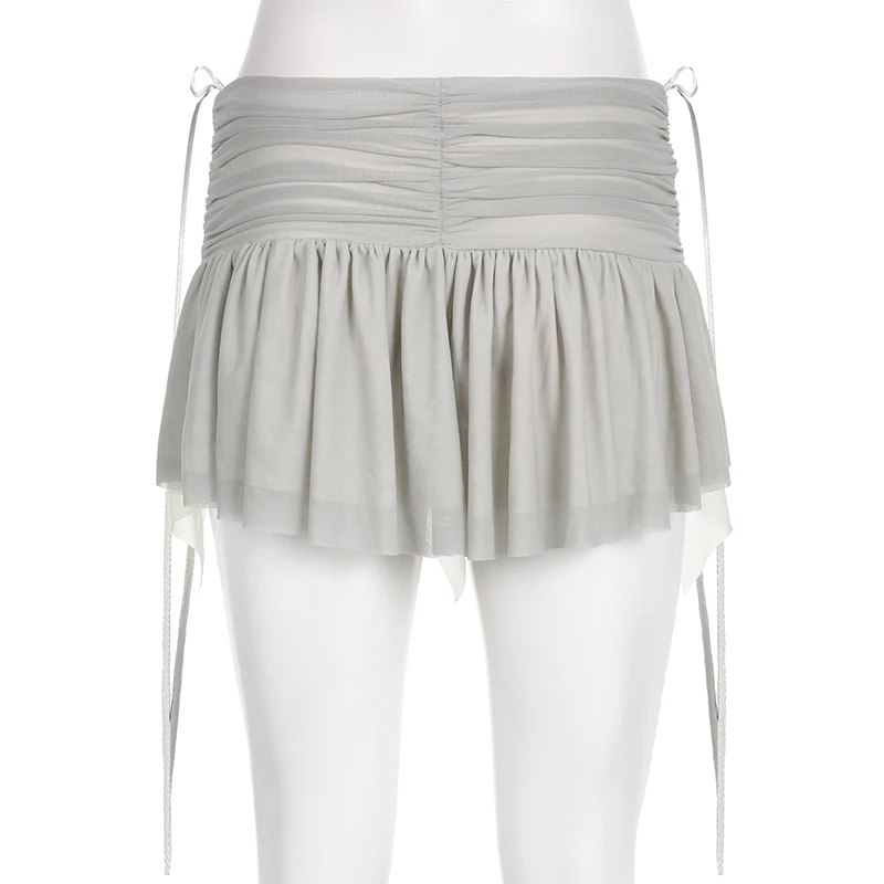 pleated mini skirt