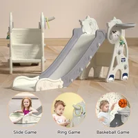 Unicorn Outdoor Plastic Slide Playground