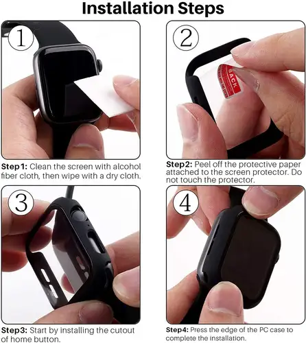 Case For Apple Watch Band 44mm 40mm 42mm 38mm 40 44mm 9 8 7 6 SE 5 4 3 Screen Protector PC Bumper iWatch 45mm 41mm Ultra 2 49mm - Image 6