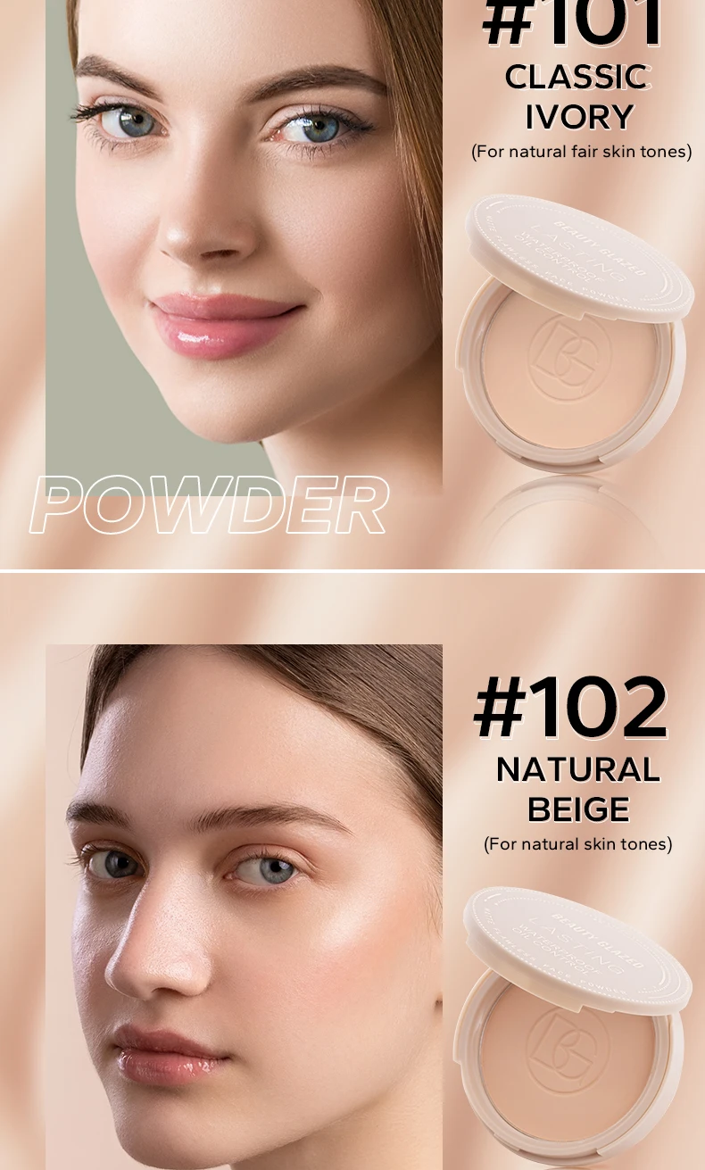 Description Picture 6 of itemBeauty GlazedMatte Setting Compact Powder Natural Silky Oil Control Long-Lasting Waterproof Makeup Cake for a Delicate Finish