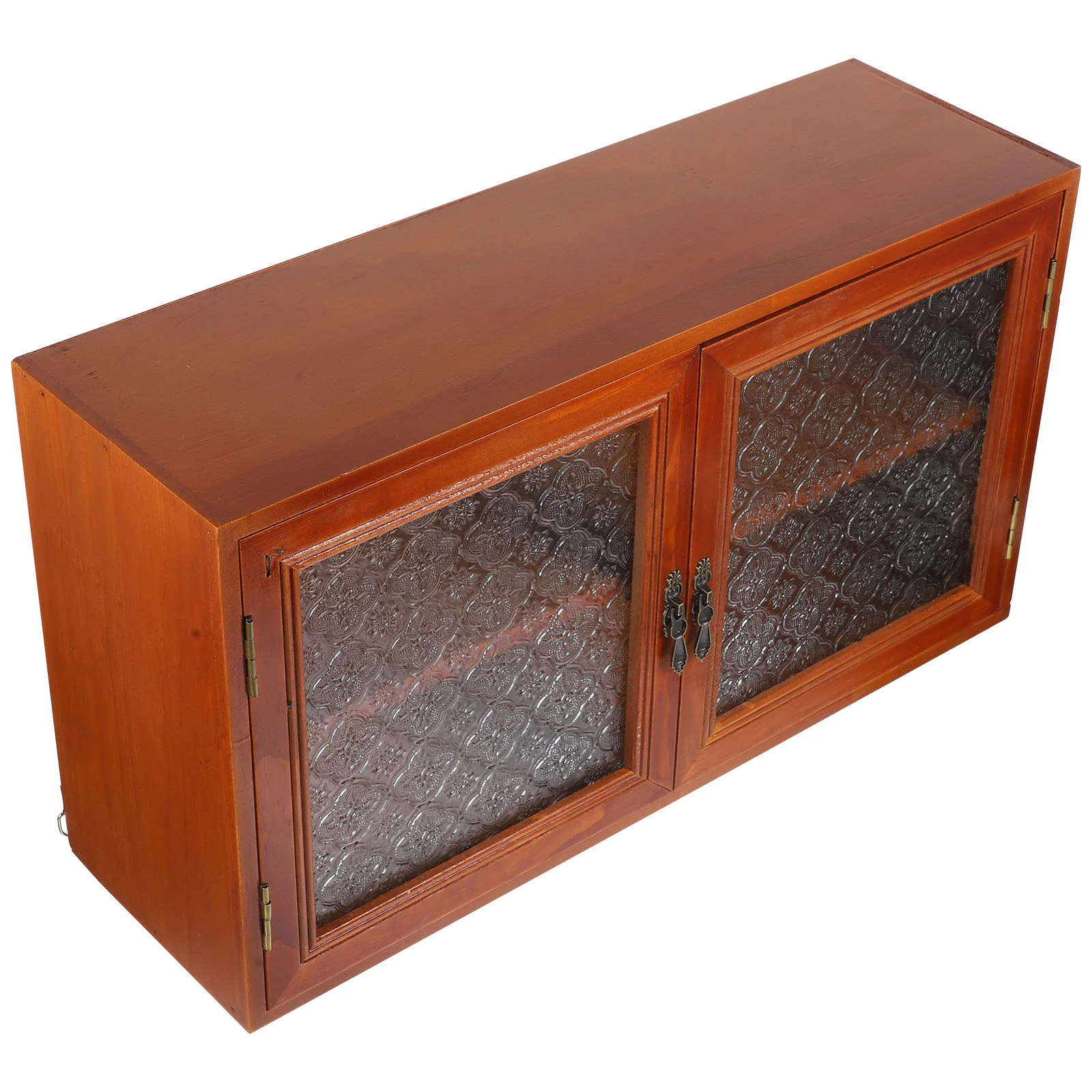 

Retro Countertop Storage Wooden Cabinet Dining Room Low Organizer for Kitchen Office Desk