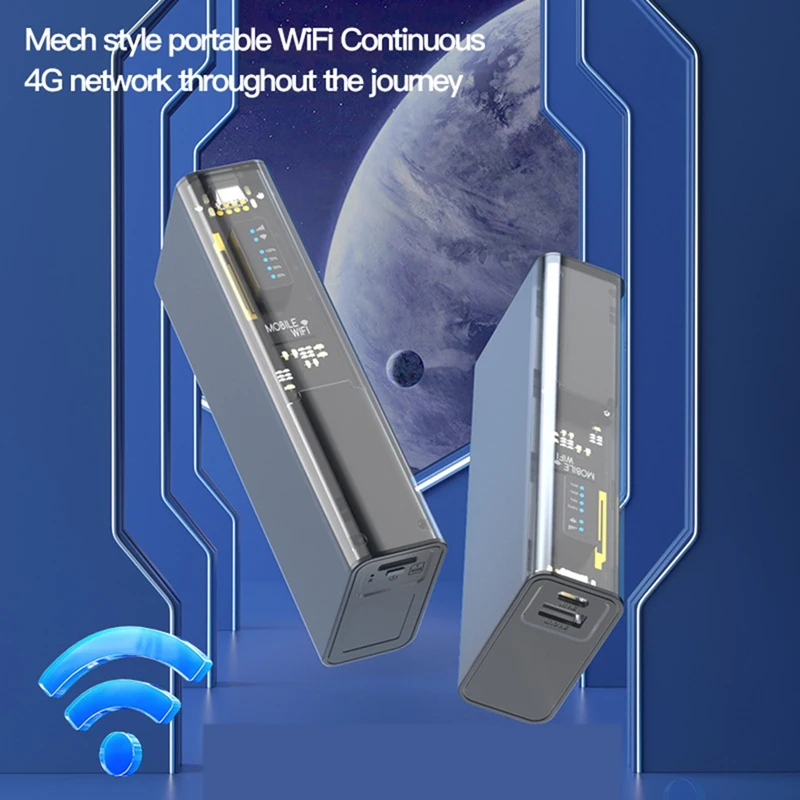 10000mAh 확장 배터리가 탑재된 4G 모바일 WiFi 라우터 MiFi 2.4G 및 5G 듀얼 밴드 고속 네트워크 유라시아 버전-A31R