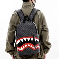 Men's Backpack Plaid High School College Bag 15-inch Laptop Rucksack 2