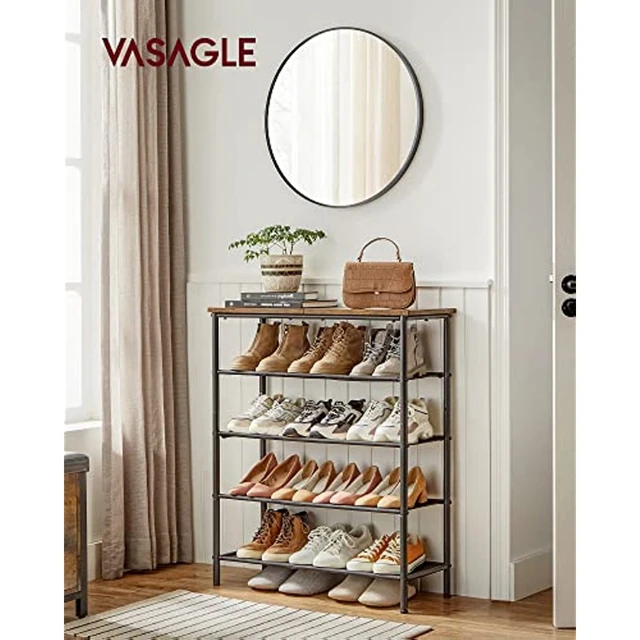 MAINSTAYS Rangement pour chaussures et accessoires en métal blanc