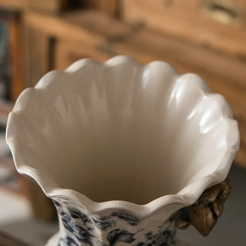 Ice Crack Ceramic Vase Creative Home Decoration Crafts Flowers Dried Flower Vase Decoration Table Flower Arrangement Decoration 4