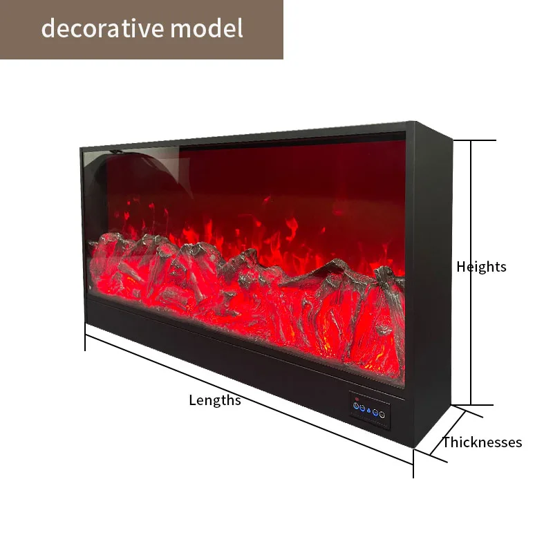 Electric Fireplace Wall Mounted and Recessed with Remote Control Ultra-Thin Wall Fireplace Heater 3