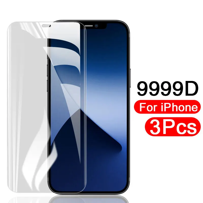 

3PCS Hydrogel Screen Protector for IPhone 14 12 11 13 Pro Max X XR XS Soft Protective Film for IPhone 6S 7 8 Plus SE2 Not Glass