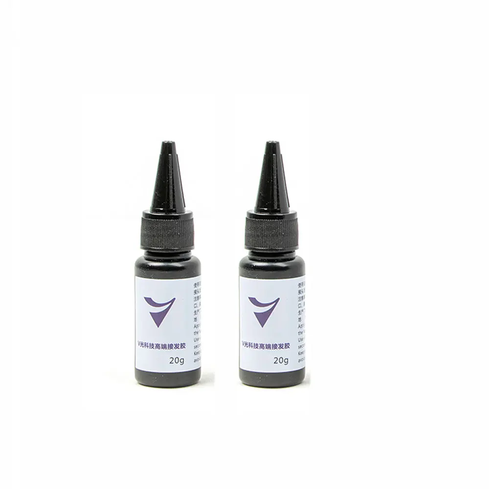 V светильник удлинитель волос, прозрачный клей 20 г, оптовая цена, 5 бутылок, прозрачный v светильник шарики клея для наращивания волос Невидимый