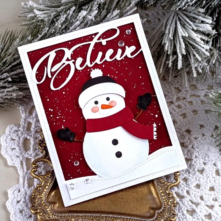 Schneemann-Baum, Erdungsmarke, Kreise, Metall-Stanzformen, transparente Stempel für DIY-Dekoration, Sammelalbum, Karte, Prägung, Handwerk, Neu, Winter 2025 – Detail 18