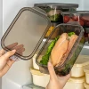 Kitchen Thickened Transparent Sealed Fresh-keeping Box Rectangular Freezer Sorage Box Plastic Microwave Food Grade Storage Box 4