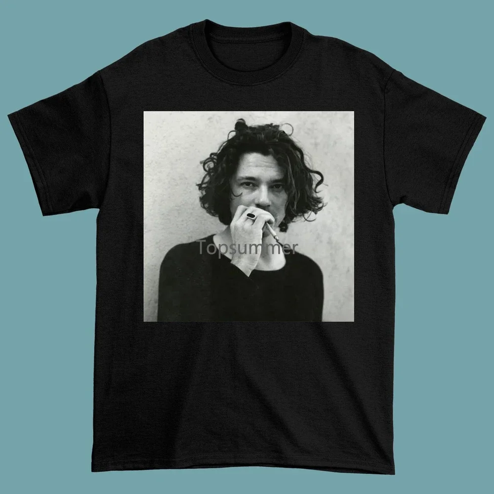 

Vintage Michael Hutchence Inxs Men T-Shirt Black Cotton Tee 1F846