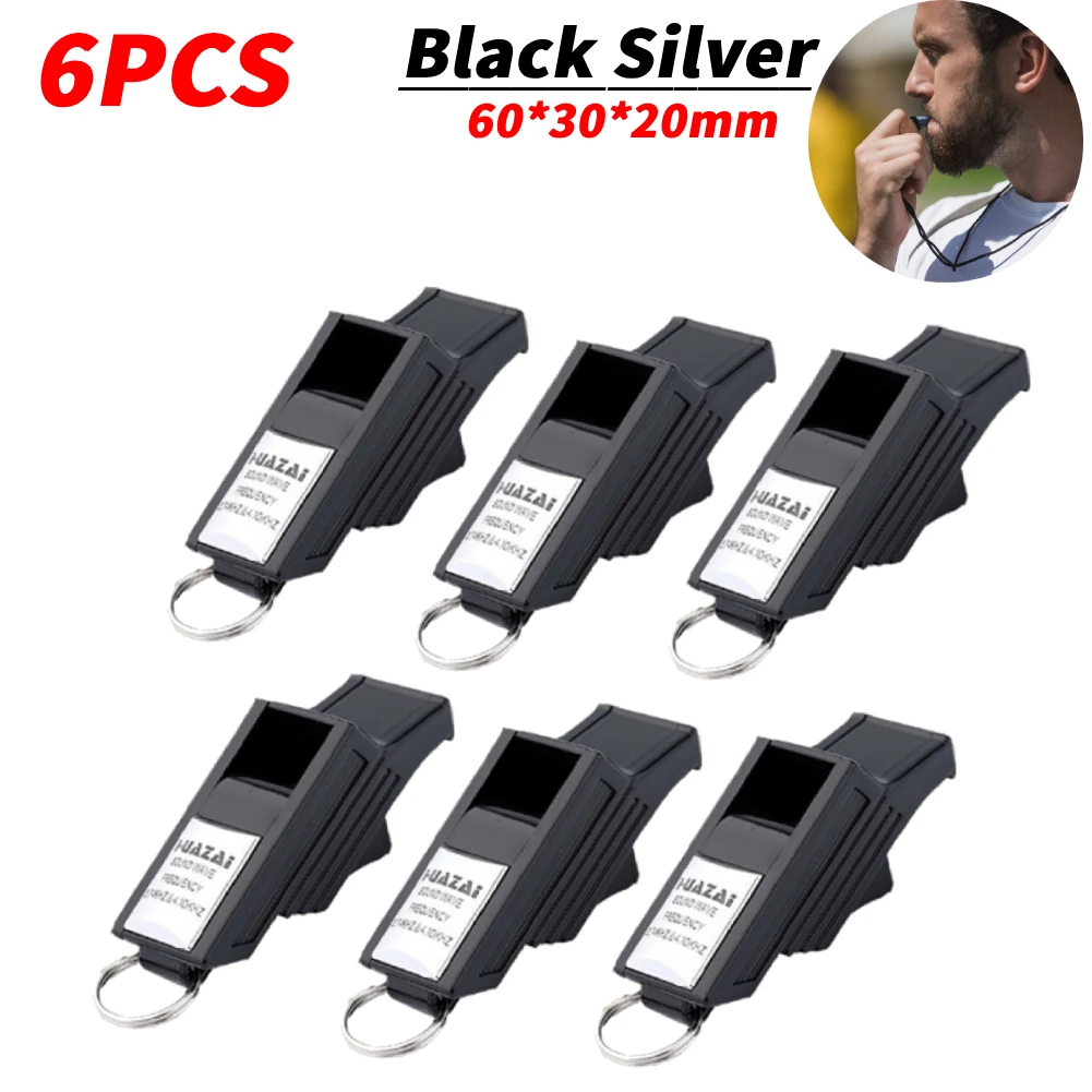 6PCS Black Silver