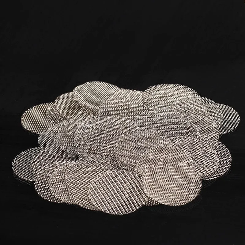 Smoking Accessories 100/500pcs Stainless Steel Gold Screens Hookah Water Pipe Tobacco Silver Filters 20mm Thick