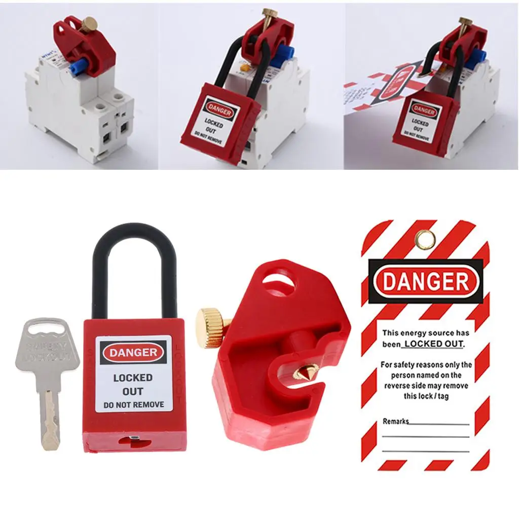 Circuit Breaker Lockout Set Universal MCB Lockout Safety Pin Plastic Anti-cut Device for Workshop Use Circuit Breaker Lockout Set Universal MCB Lockout Safety Pin Plastic Anti-cut Device for Workshop Use