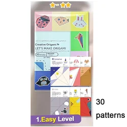 Deluxe Origami Craft Kit with Guidebook and Various Difficulty Levels (30 sheets)