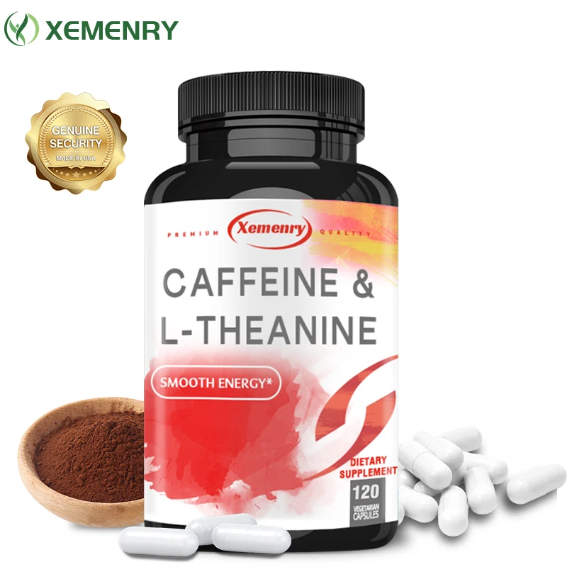 

Caffeine and L-Theanine Supplement - Used To Support Energy, Focus and Clarity, Dietary Supplement