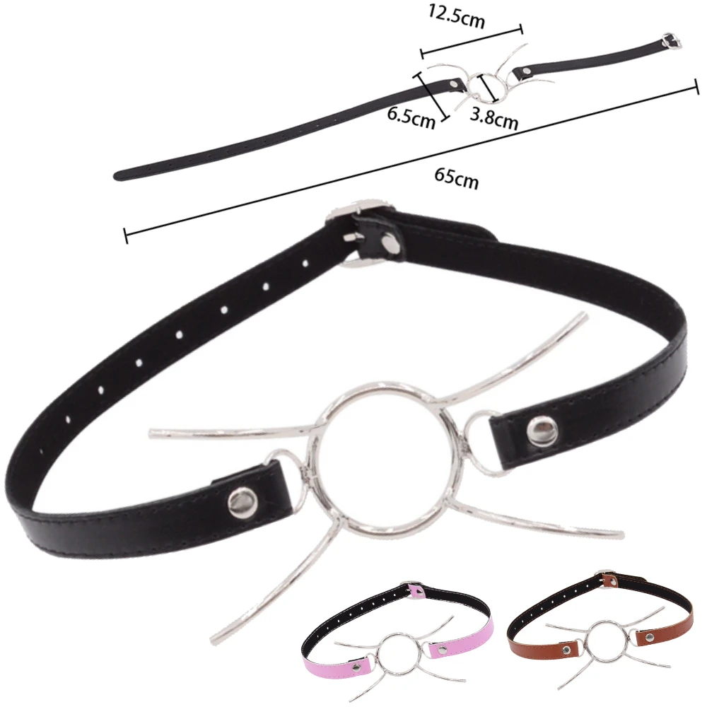 Oraler Fixierungsring, verstellbar, PU-Leder, Flirten, Sexspielzeug, O-Ring, offener Mund, Knebel, Sexspielzeug, Paare, Rollenspiel, BDSM, Bondage, sexuell 1