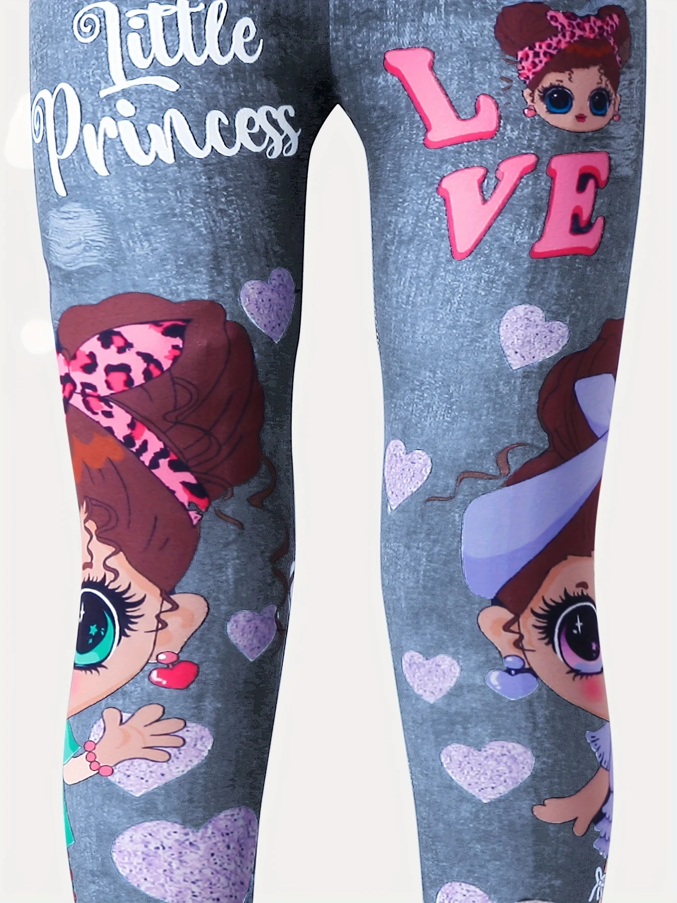 Girls Spring And Autumn Single Piece Cartoon Doll Tight Fake Jeans + Fake Pockets All Comfortable Long Leggings girl leggings kids tights