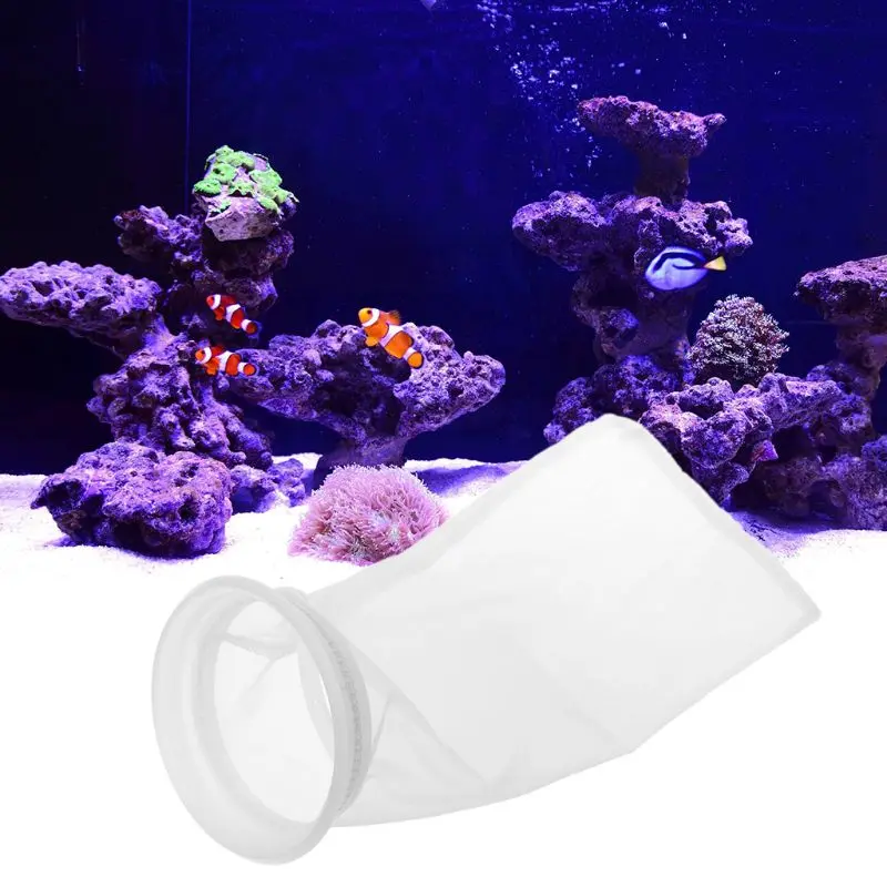 Filter Socks 200 Micron 4 Inch Ring by 10 Inch Long Premium Aquarium Nylon Filter Bags with Plastic Rings