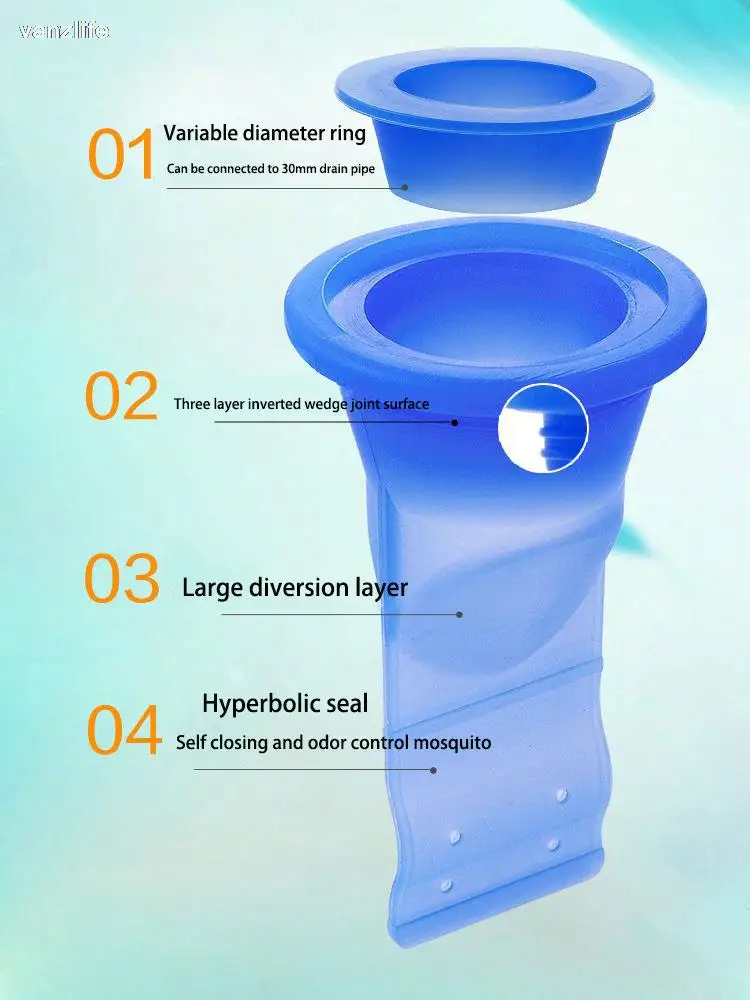 Bathroom Odor-Proof Leak Core Silicone Water Pipe Drain Inner Core Sewer Seal Floor Drain floor drain core floor drain deodorant