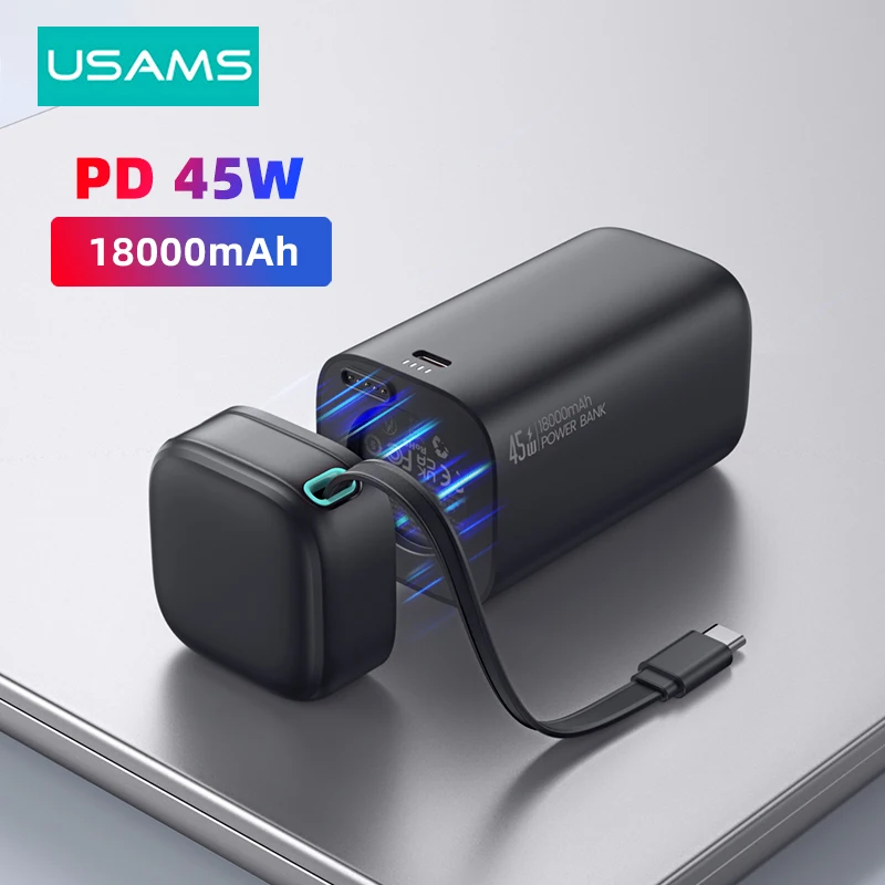 usams-magnetic-power-bank-45w-type-c-pd-fast-charge-powerbank-18000mah-with-retractable-cable-external-portable-phone-charger