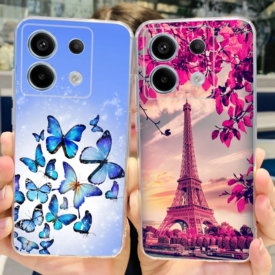 Cute Cat Butterfly Painted Soft Silicone Phone Case
