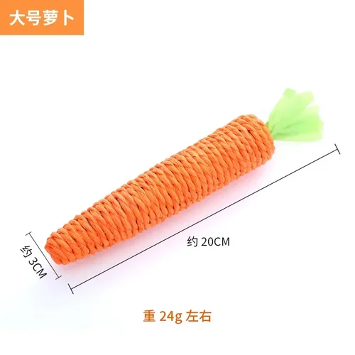 당근 애완 동물 고양이 장난감, 종이 로프 씹는 장난감, 내장 벨, 작은 동물, 귀여운 애완 동물 장난감, 도매 7