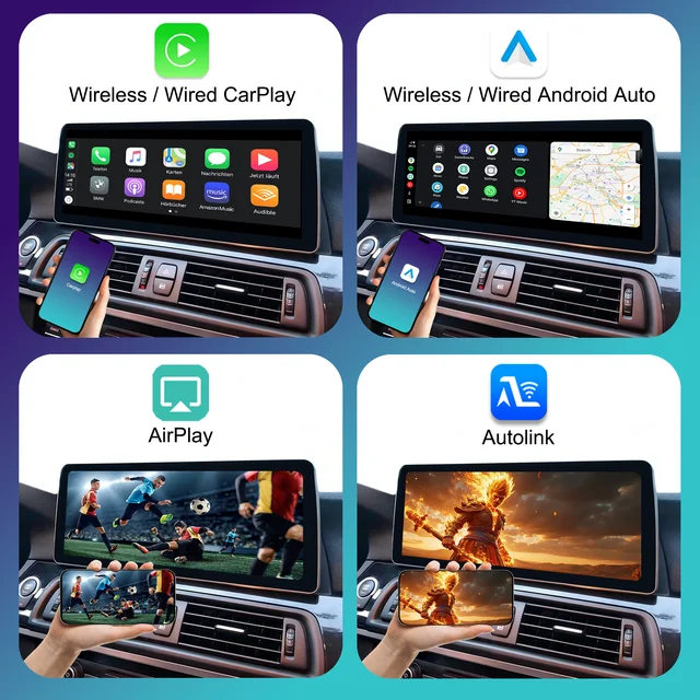 12.8 Inch 2400*900P Wireless CarPlay Android Auto Car Radio Multimedia For BMW X3 E83 2005-2008 CCC No Screen BT GPS Stereo 2