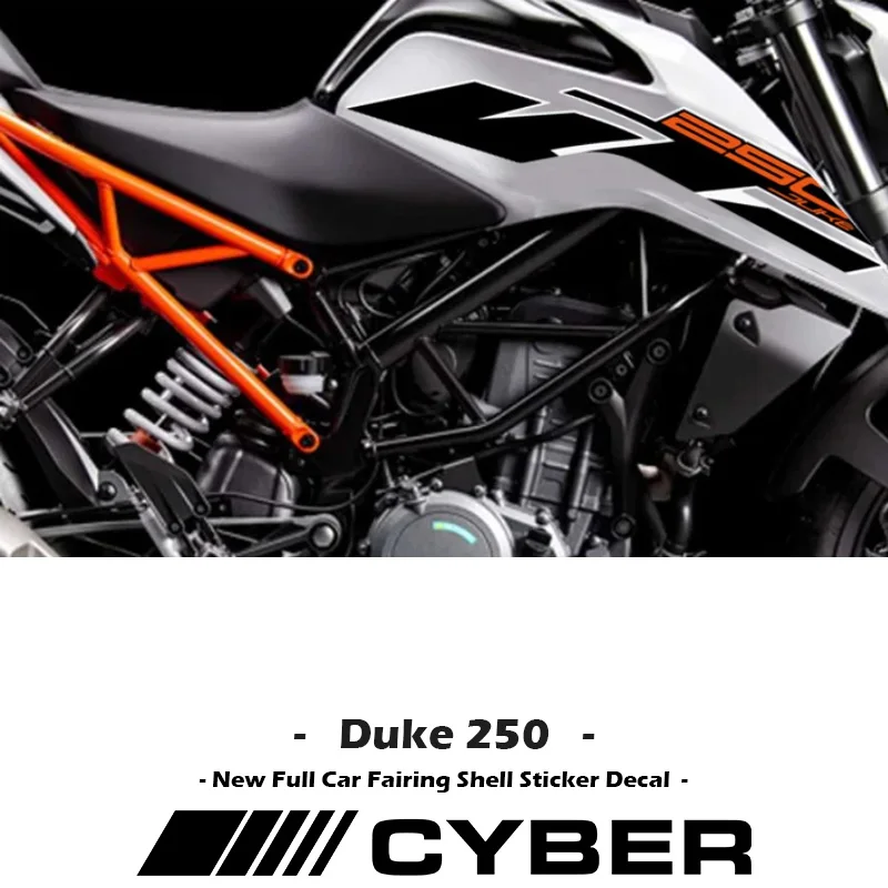 For KTM Duke 250 Duke 250 New Full Car Fairing Shell Sticker Decal Air Guide Groove Motorcycle Stickers 250