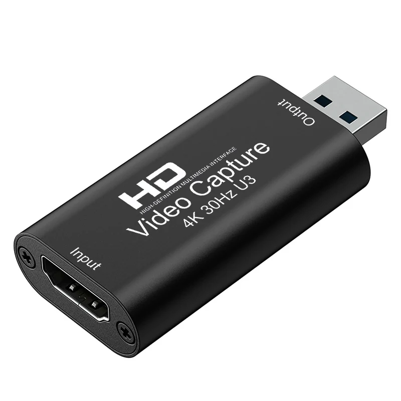 4K 30hz HDMI uyumlu USB 3.0 Video Yakalama Kartı Grabber Kaydedici PS4/5 Oyun DVD Kamera Kayıt Dizüstü Bilgisayar Canlı Akış
