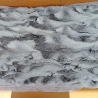 50x100cm Natural Rabbit Fur Patchwork Blankets Winter Bedspread on The Bed Striped Throw Blanket Soft Sofa Cover Christmas Party 4