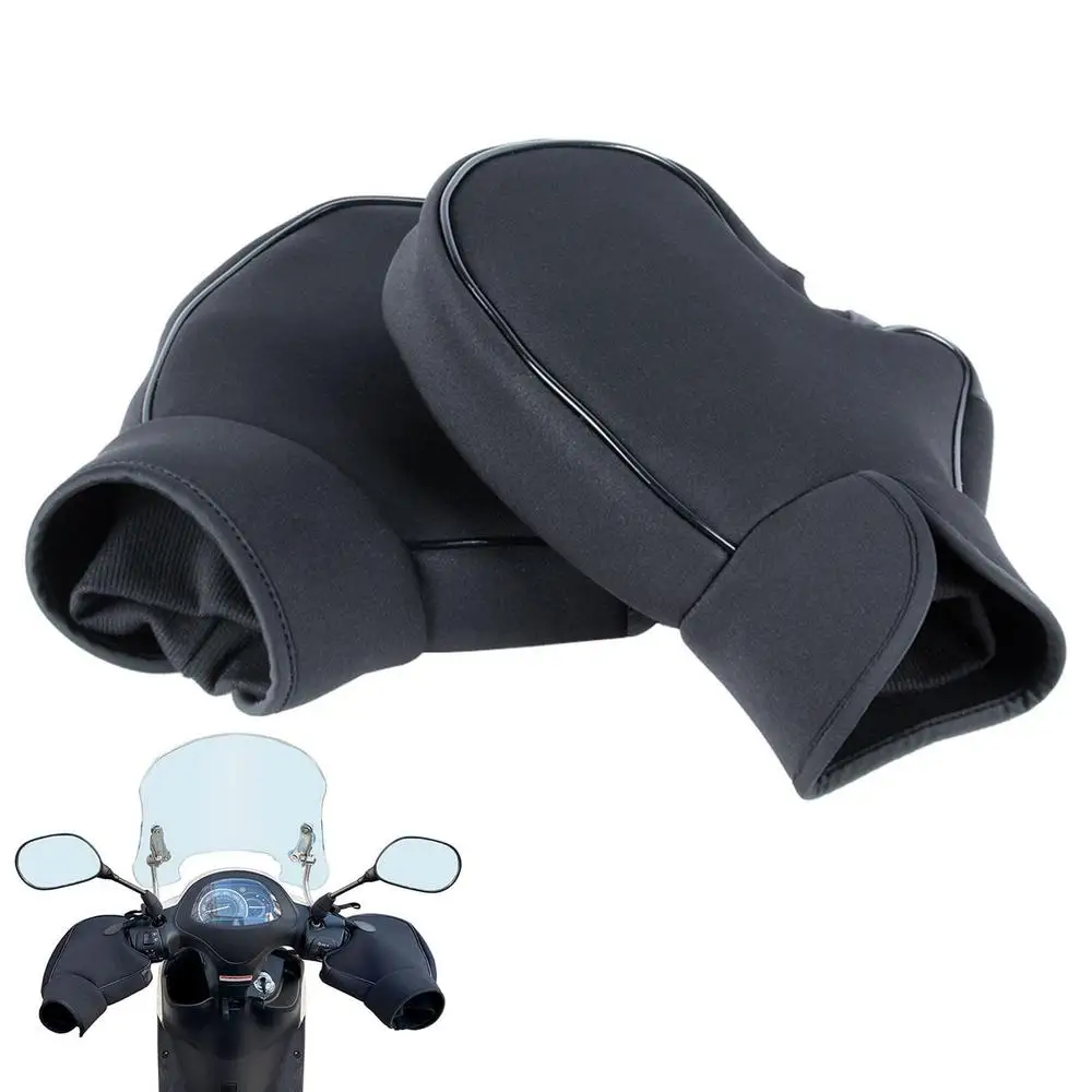 

2Pcs Motorcycle Cover Gloves Warm Handlebar Muff Grip Handle Bar Muff Winter Thicken Warmer Thermal Scooter Waterproof