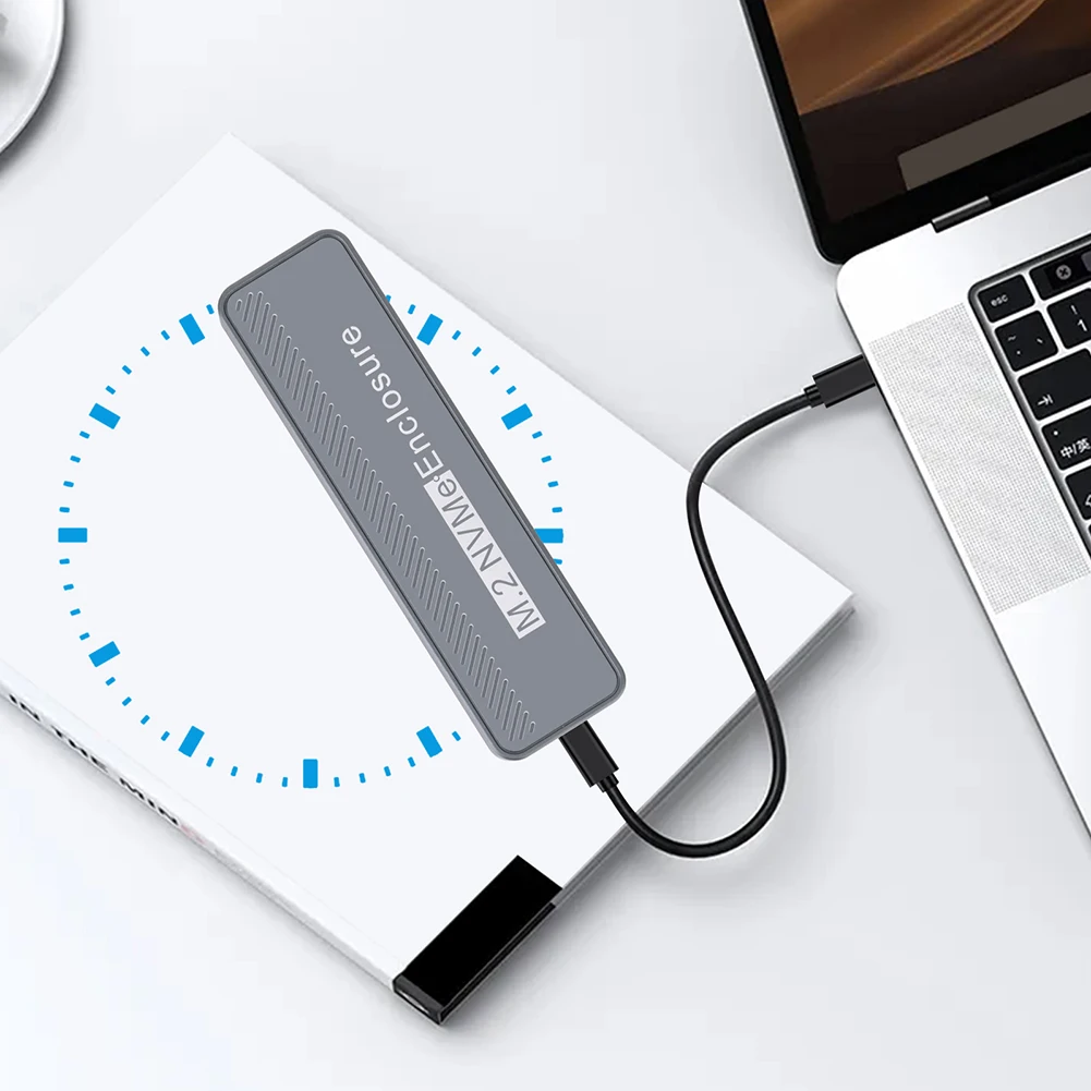 윈도우 맥북 PC용 휴대용 SSD 박스, M.2 NVMe SSD 인클로저, USB3.2, GEN2 * 2, 20Gbps, 최대 4TB