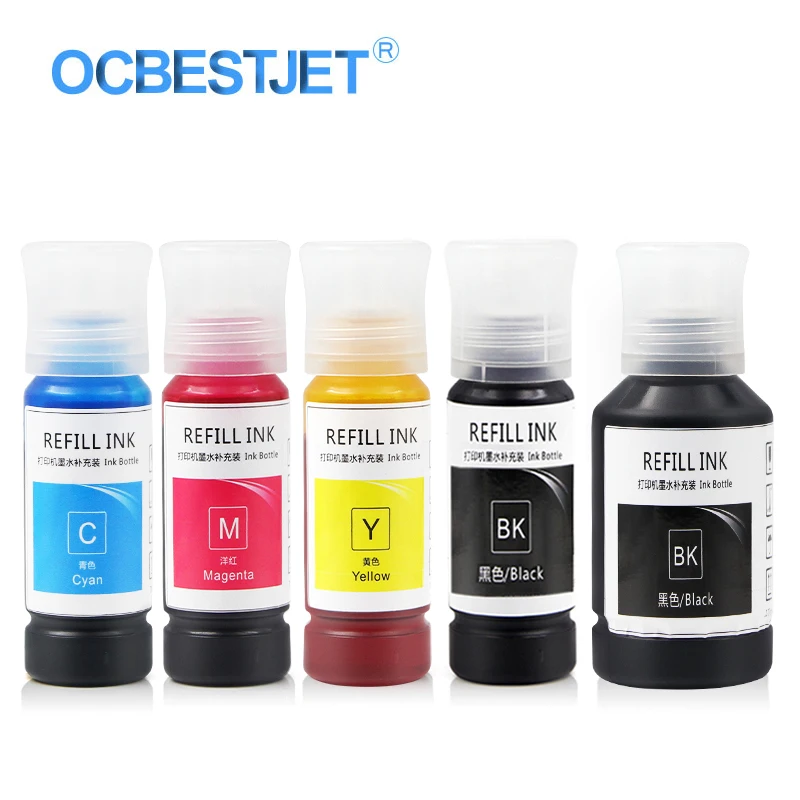 

001 105 106 512 Refill Dye Ink For Epson Eco-Tank L4150 L4160 L6160 L7160 L7180 For Premium ET-7700 ET-7750 Printer Ink Eco -ank