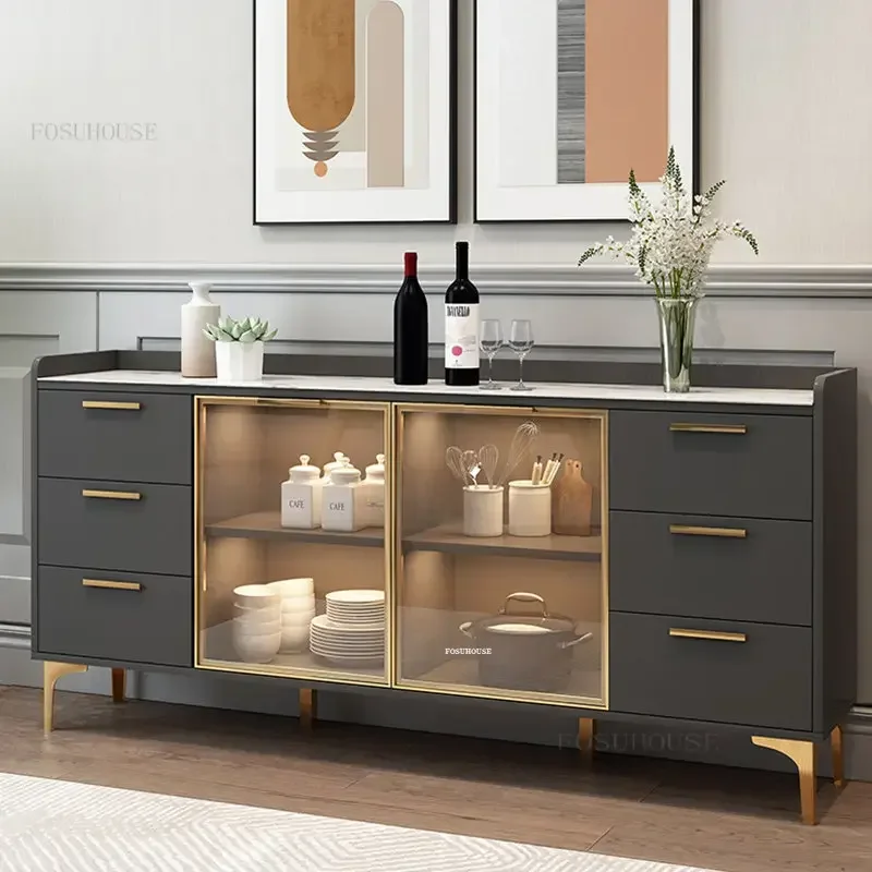 Home Furniture Cabinets Small Apartment Sideboard for Living Room Dormitory Locker Modern Simple Restaurant Side Cabinet N 3