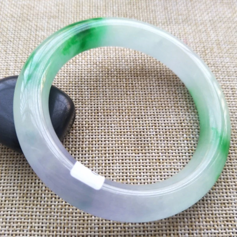 

58-60mm Certified 100% Natural Lavender Jadeite JADE Bracelet Bangle A210