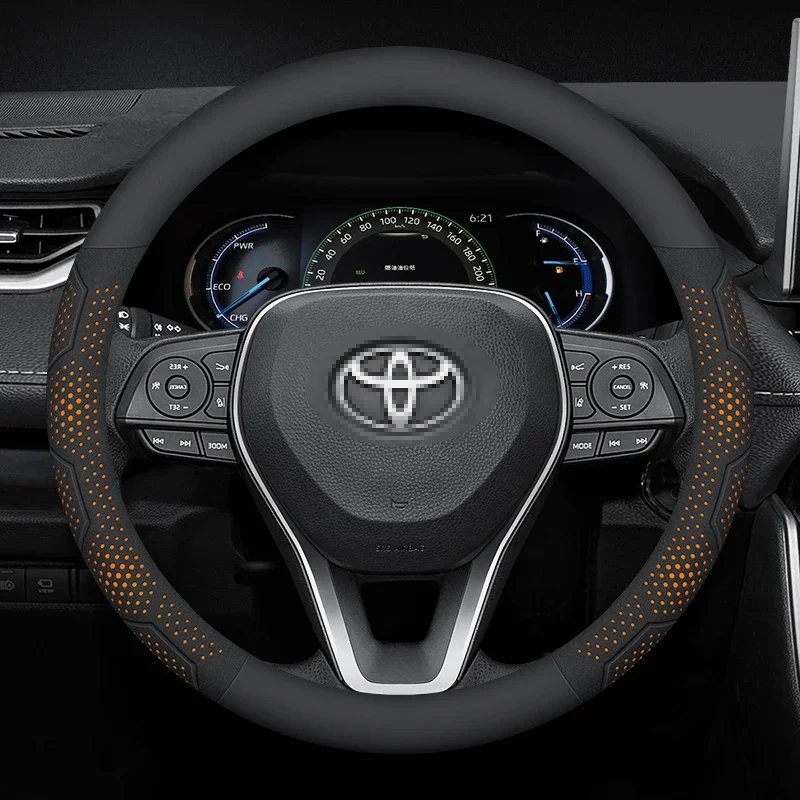 Car Steering Wheel Cover Toyota Corlla Camry Yaris Auris C-HR RAV4 Land Cruiser Prius Harrier bz3 bz4 Accessories car steering wheel cover