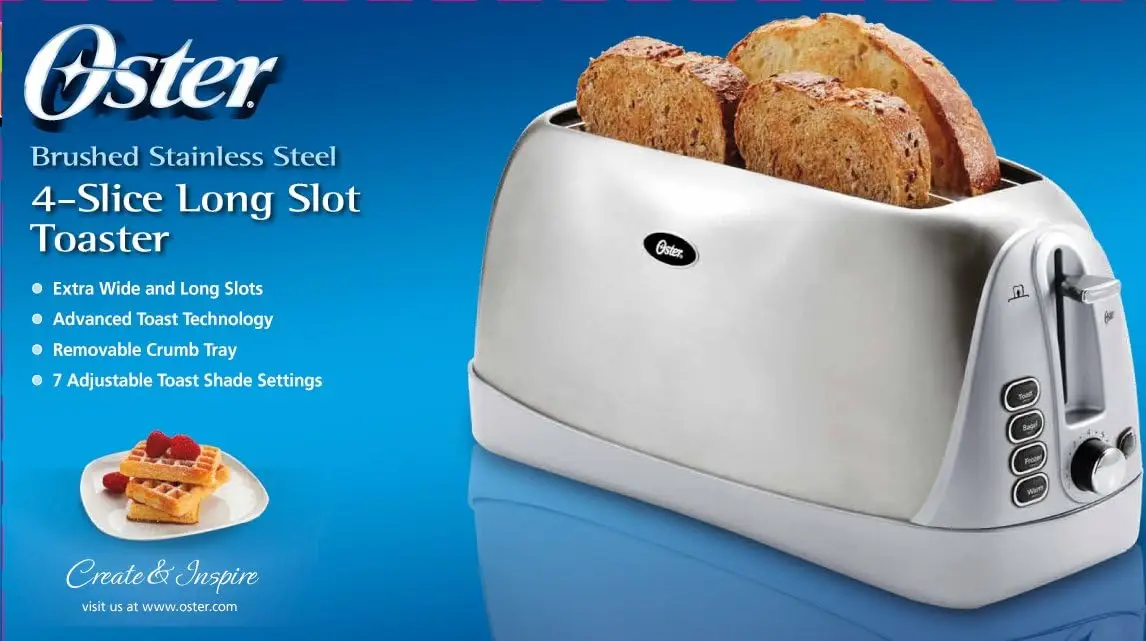 Long Slot 4-Slice Toaster, Stainless Steel (TSSTTR6330-NP) 230 Volts USA