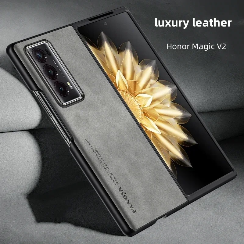 Leather Matte Flip Case – Lightweight, Shockproof, and Slim