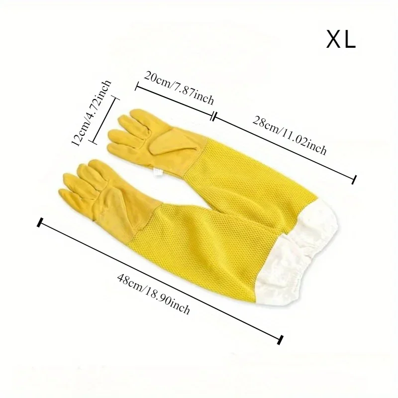 Sheepskin windproof gloves, professional protective covers for beekeepers, ventilated gloves, and beehive tools for prevention 2