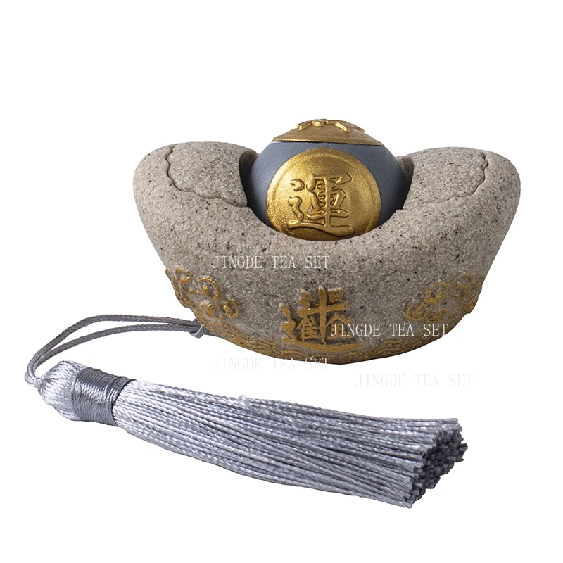 Zhaocai Yuanbao Tea Pet Tea Table Handicrafts Decoration Ornaments Birthday Gift Chinese Tea Play Teaset Accessories