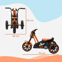 Tricycle, vélo pour enfants, vélo d'équilibre, vélo pour enfants avec pédales, vélo d'équilibre pour enfants de 18 à 36 mois, acier, 79x44x50 cm, orange 7