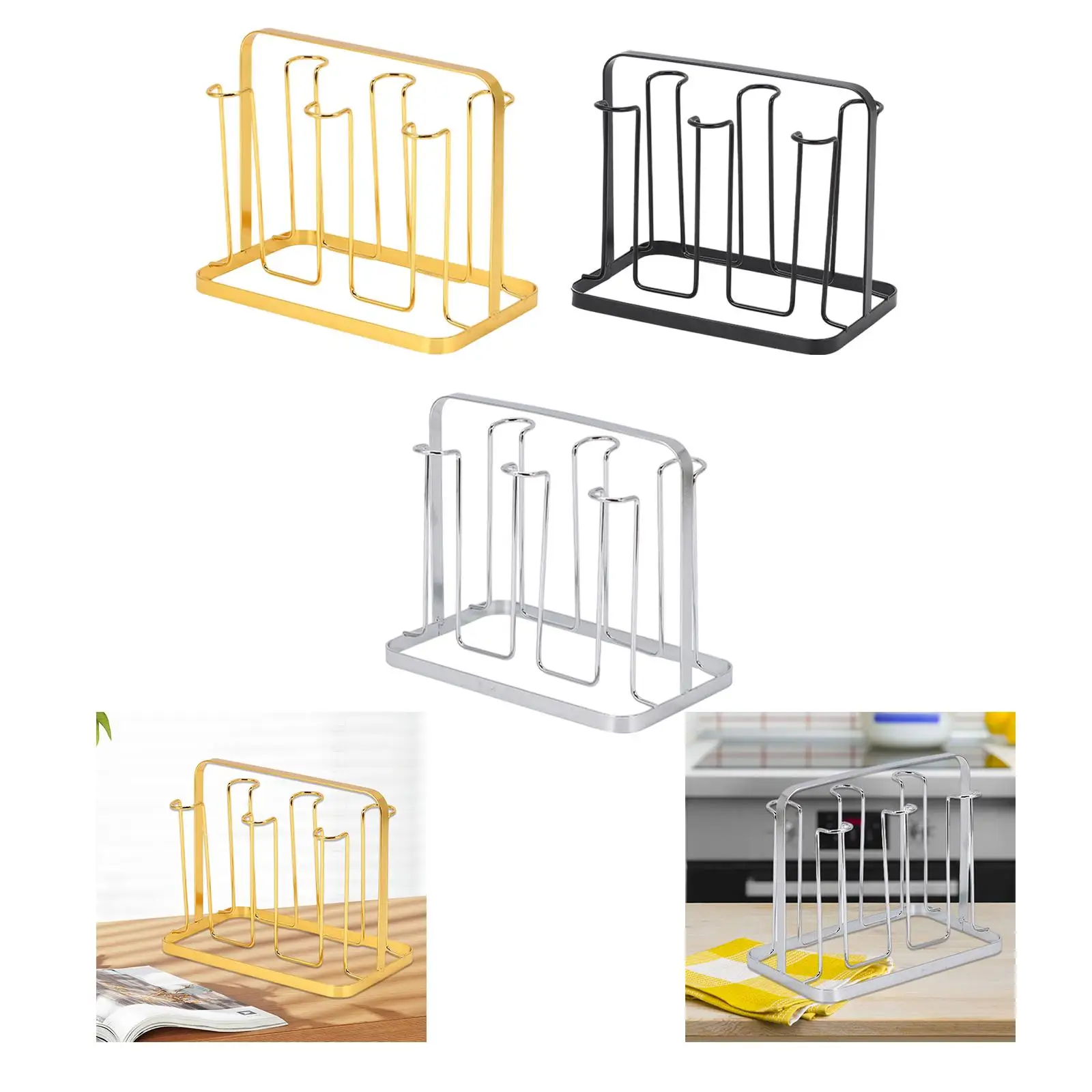 Mug Organizer Metal Cup Drying Rack for Countertop Drainer Stand Glass Bottle Holder Coffee Mug Holder for Office Coffee Mugs 3