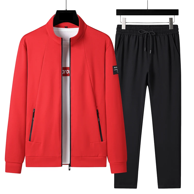 Plus Size 7xl 6xl Men Tracksuits Long Sleeve Spring Hoodie Suit Casual Menswear Jacket And Pants 2 Pieces Set Autumn Sportswear 3