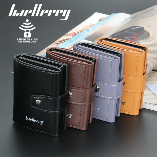 Rfid Men Card Wallets Free Name Customized Hasp Small Card Wallets PU Leather Slim Mini Wallet Qaulity Male Purses - Image 5