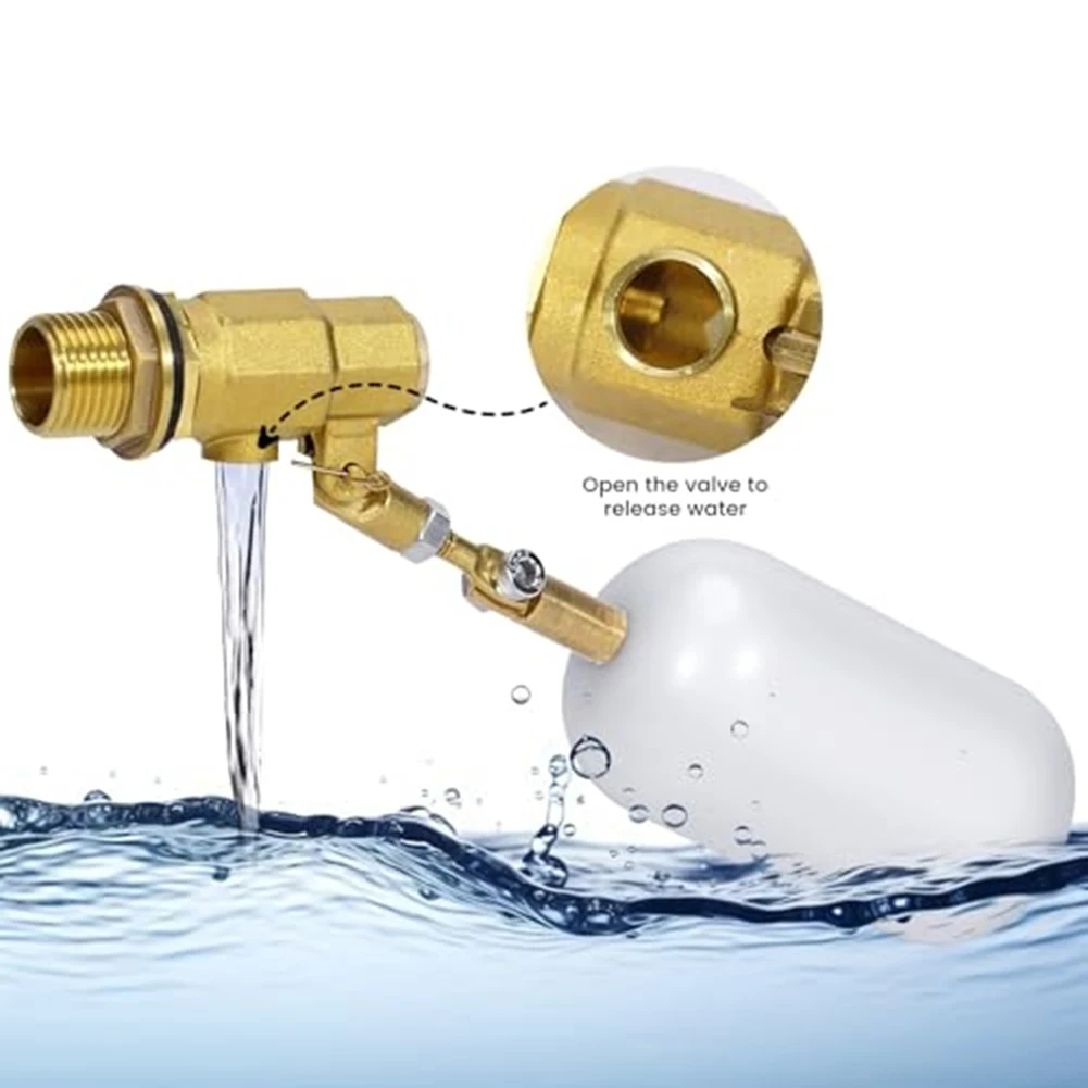 12 Inch Float Valve For Livestock Tank For Pond With Plastic Brass Build And Leak Proof Adjustable Rotation Valve